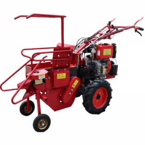 Single row corn harvester